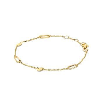 14ct Yellow Gold Disc and Link Bracelet