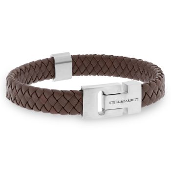 Steel & Barnett Brown Harrison Leather Bracelet