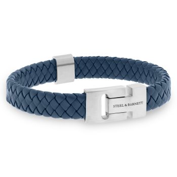 Steel & Barnett Jeans Blue Harrison Leather Bracelet