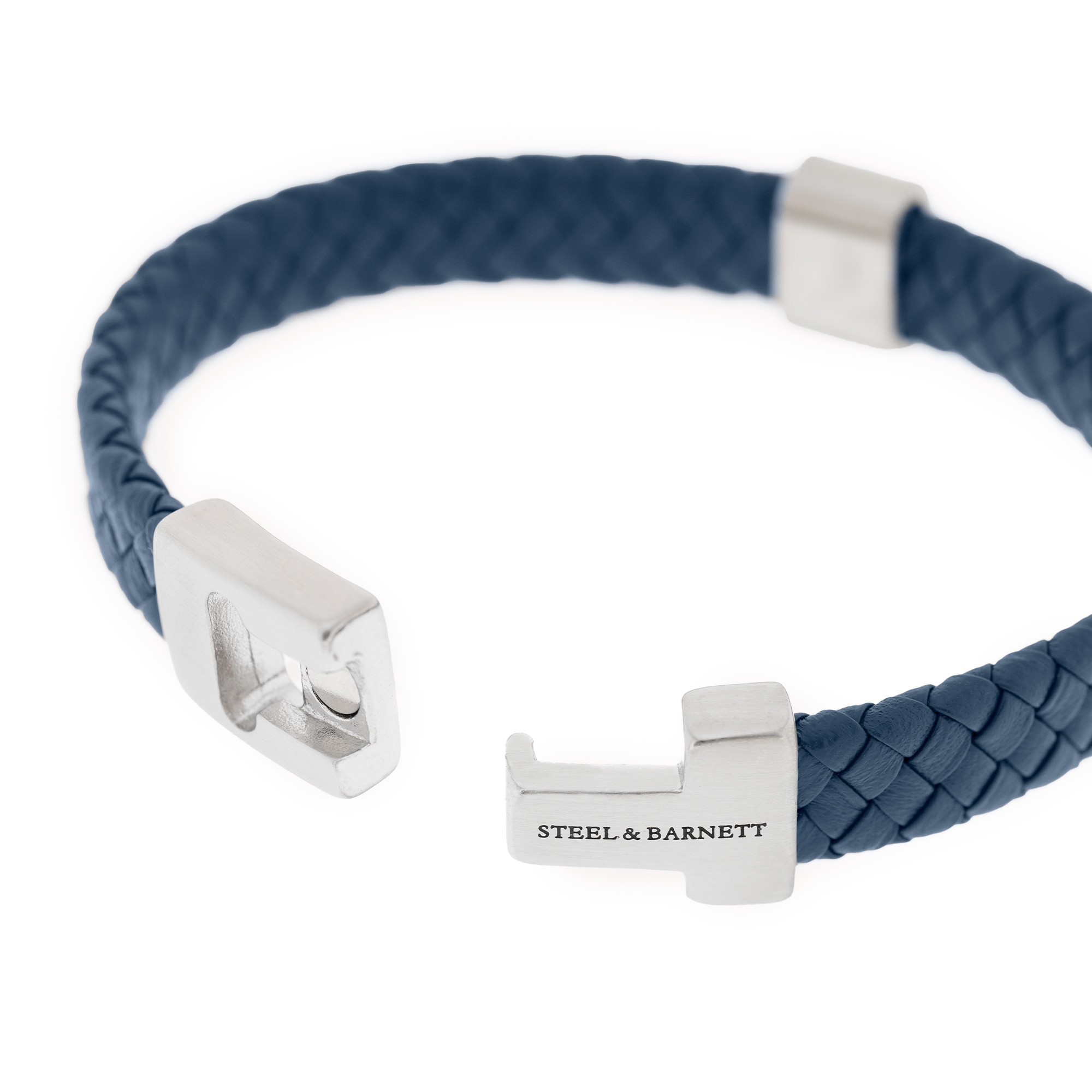Steel & Barnett Jeans Blue Harrison Leather Bracelet
