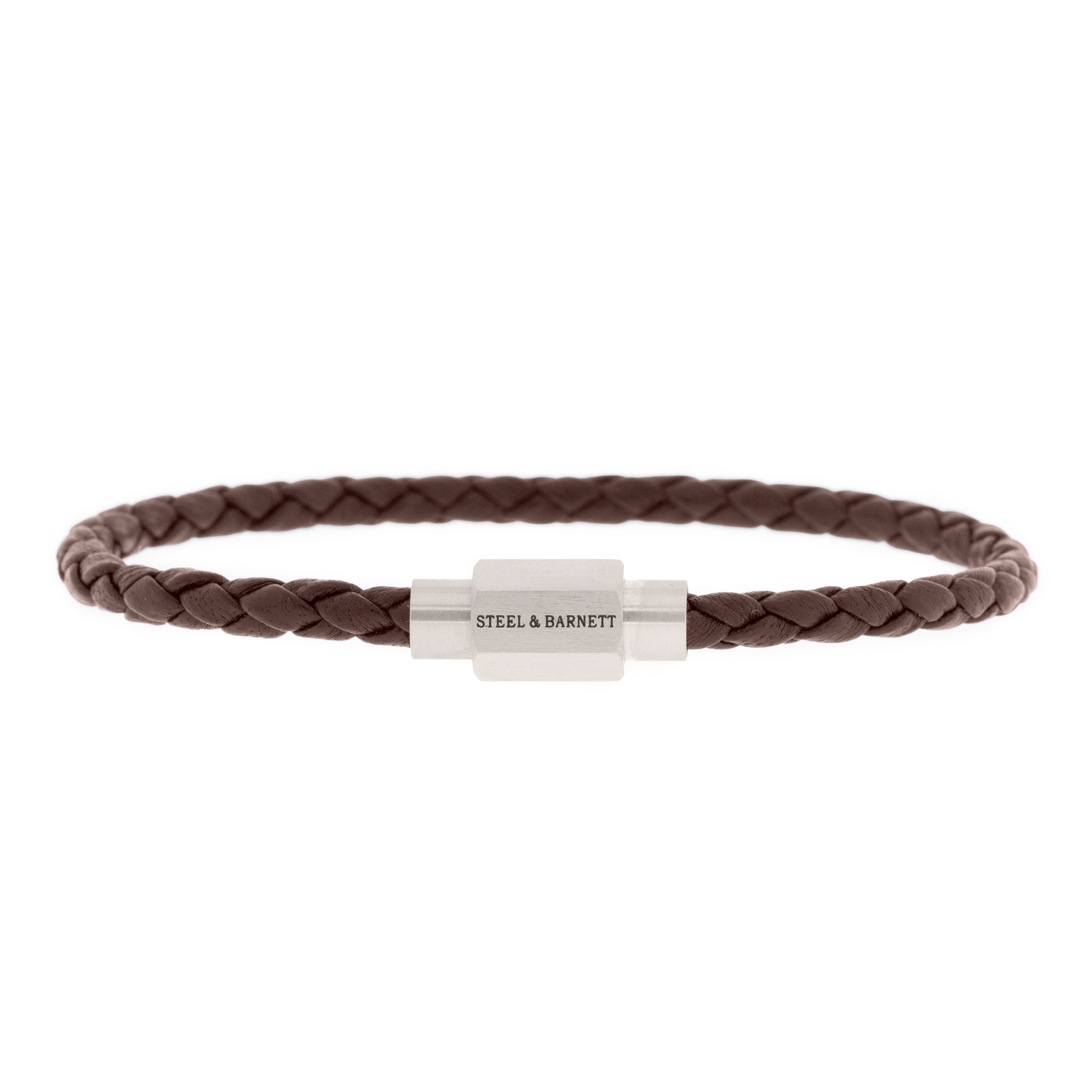 Steel & Barnett Brown Luke Landon Leather Bracelet