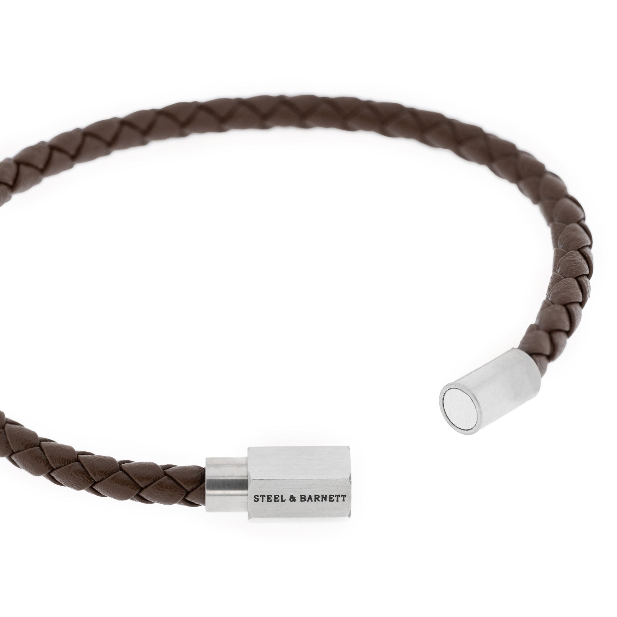 Steel & Barnett Brown Luke Landon Leather Bracelet