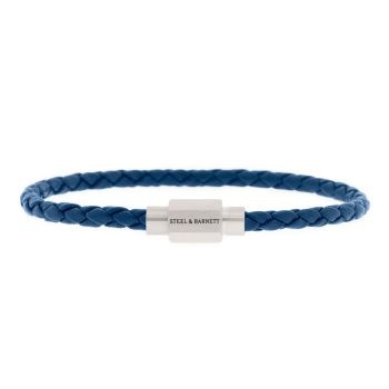 Steel & Barnett Jeans Blue Luke Landon Leather Bracelet