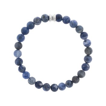 Steel & Barnett 8mm Matte Navy Stones Bracelet