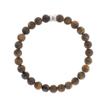Steel & Barnett 8mm Matt Tiger Stones Bracelet