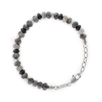Steel & Barnette Cyrus Graphite Stones Adjustable Bracelet