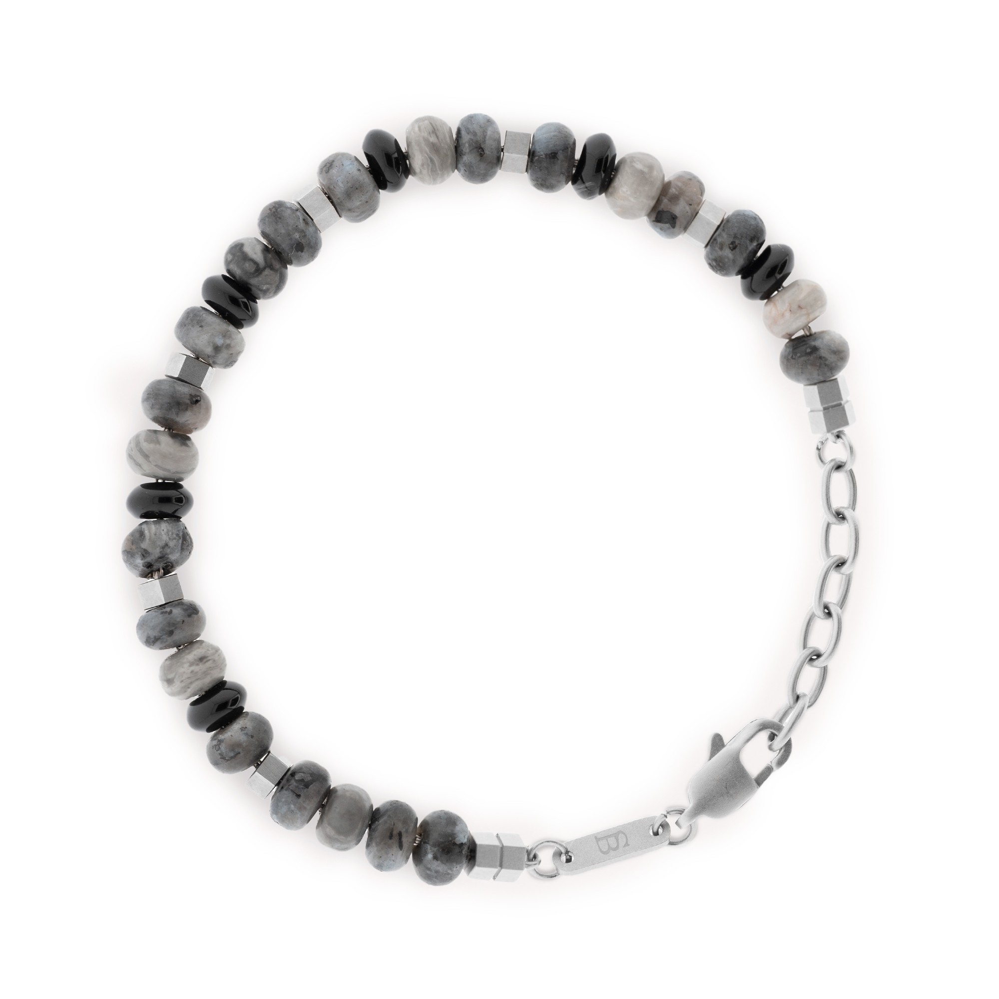 Steel & Barnette Cyrus Graphite Stones Adjustable Bracelet