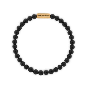 Steel & Barnett Black Onyx Natural Ned 6mm Bracelet