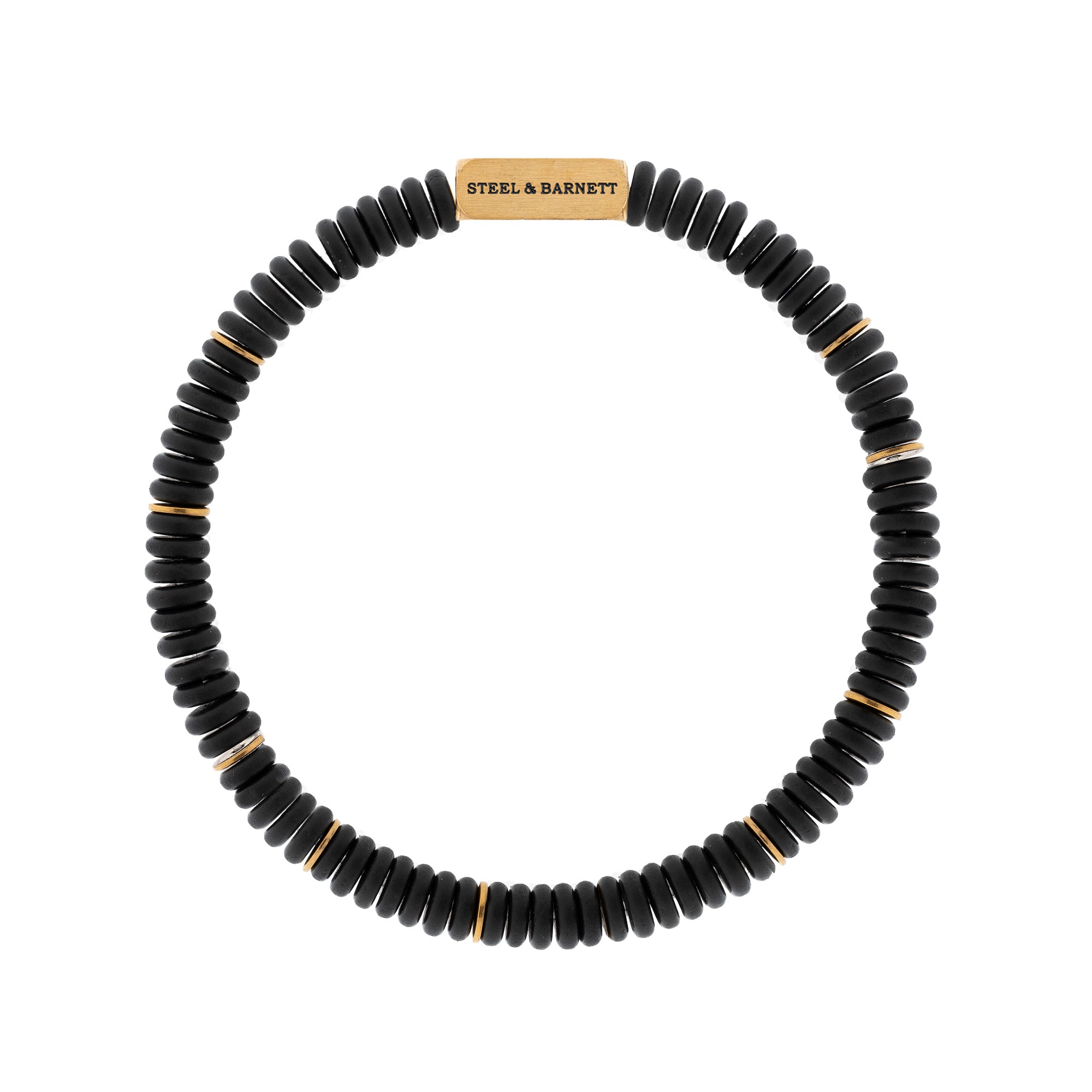 Steel & Barnett Black Onyx Disc Bracelet