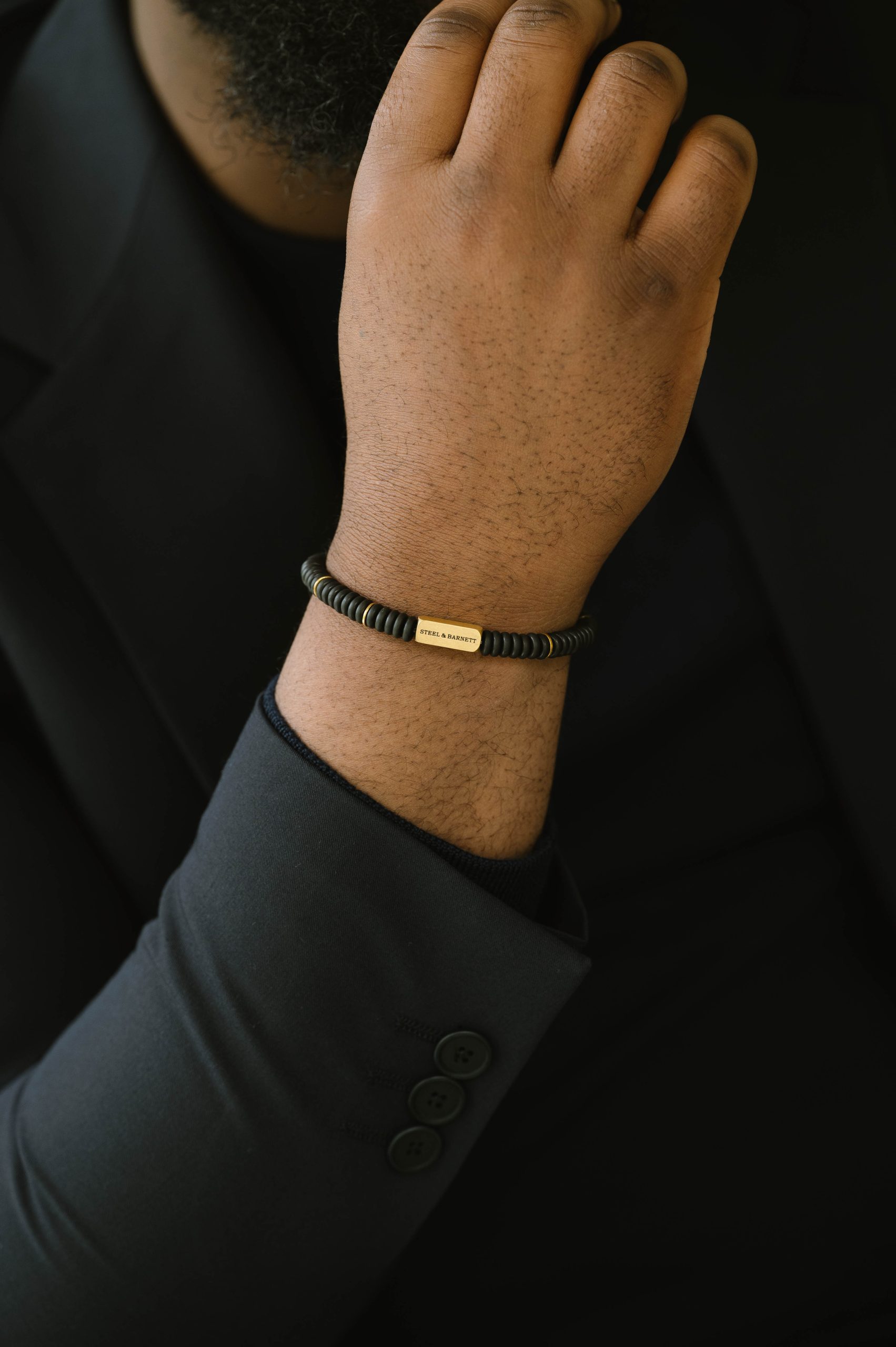 Steel & Barnett Black Onyx Disc Bracelet