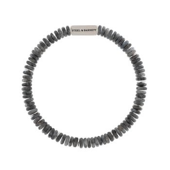 Steel & Barnett Matt Labrodorite Disc Bracelet