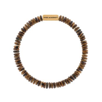 Steel & Barnett Tigers Eye Disc Bracelet