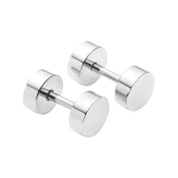 Fred Bennett Gents Silver Round Stud Earrings