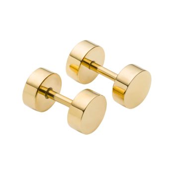 Fred Bennett Gents Gold Round Stud Earrings
