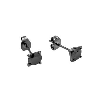 Fred Bennett Gents Black Cubic Zirconia Stud Earring