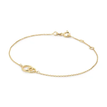 14ct Yellow Gold Interlocking Circles Bracelet