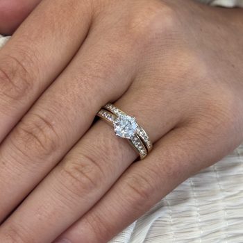 9ct Yellow Gold Cubic Zirconia Wedding Set