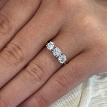9ct Yellow Gold Cubic Zirconia 3 Stone Ring