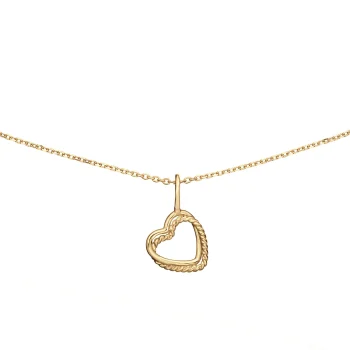 14ct Yellow Gold Twisted Heart Pendant