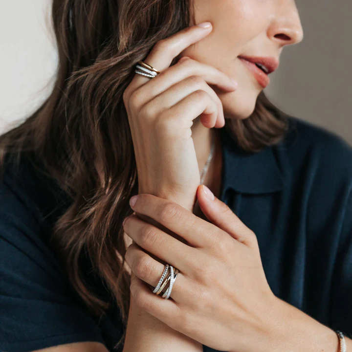 Ti Sento Milano Two-Tone Stacked Style Ring
