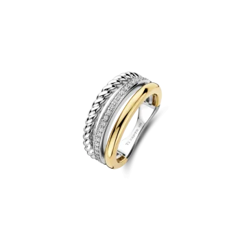 Ti Sento Milano Two-Tone Three Element Ring