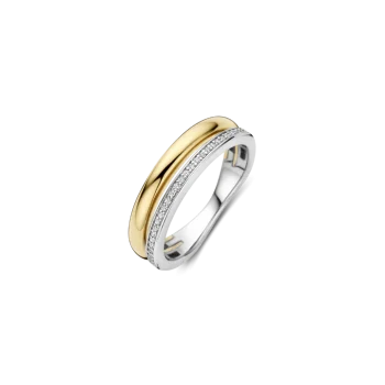 Ti Sento Milano Two-Tone Double Row Ring