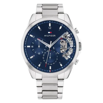 Tommy Hilfiger Gents Navy Dial Silver Bracelet Strap Watch
