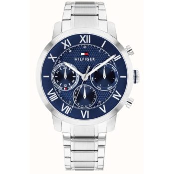 Tommy Hilfiger Gents Navy Dial Silver Watch