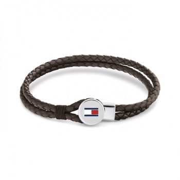 Tommy Hilfiger Gents Brown Leather Bracelet