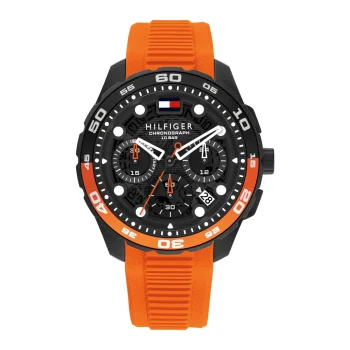 Tommy Hilfiger Gents Orange Rubber Strap Watch