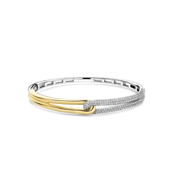 Ti Sento Milano Two-Tone Pave Bangle