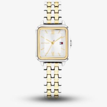 Tommy Hilfiger Ladies Two-Tone Rectangular Watch