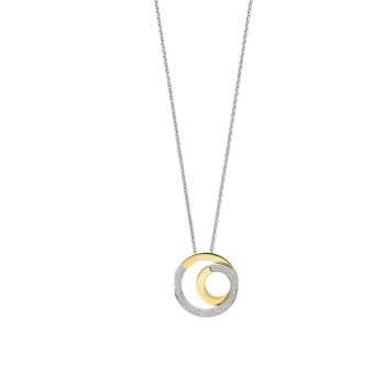 Ti Sento Milano Two Tone Interlocking Circles Pendant