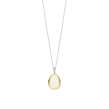 Ti Sento Milano Milky White Pebble Stone Pendant