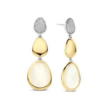 Ti Sento Milano Two-Tone Pebble Drop Earrings
