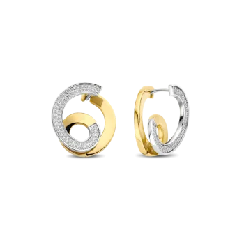 Ti Sento Milano Two-Tone Spiral Hoop Earrings