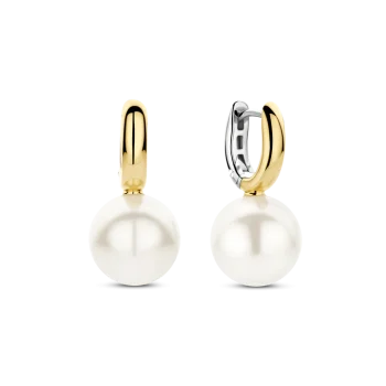 Ti Sento Milano Gold Pearl Drop Earrings