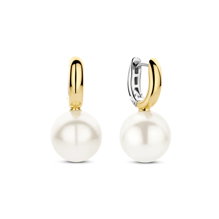 Ti Sento Milano Gold Pearl Drop Earrings