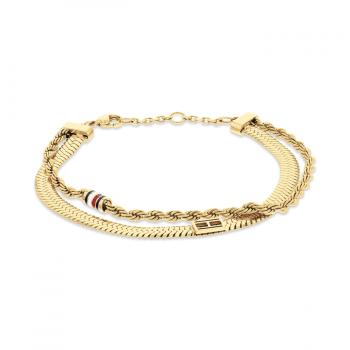 Tommy Hilfiger Ladies Gold Double Bracelet