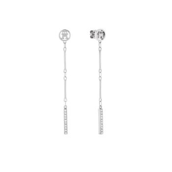 Tommy Hilfiger Ladies Silver Long Drop Earrings