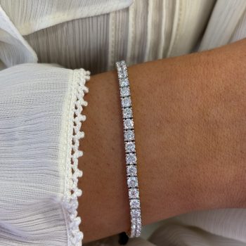 9ct Yellow Gold Lab Diamond Tennis Bracelet