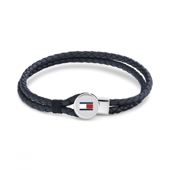 Tommy Hilfiger Gents Navy Leather Bracelet