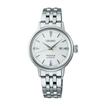 Seiko Ladies Silver Cocktail Time Silver Presage Automatic Watch