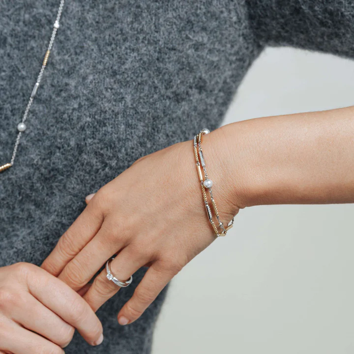 Ti Sento Milano Two-Tone and Pearl Bracelet