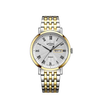 Rotary Gents Two-Tone Roman Numeral Dial Watch