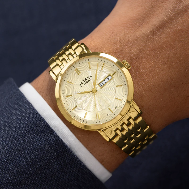 Rotary Gents Gold Heritage Watch