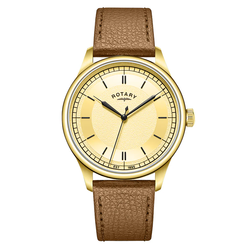 Rotary Gents Brown Leather Strap Heritage Watch