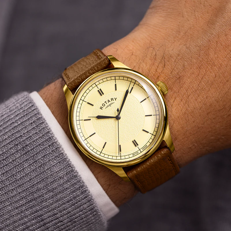 Rotary Gents Brown Leather Strap Heritage Watch