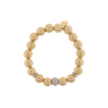 Aquaforte Brushed Elasticated Ball Bracelet