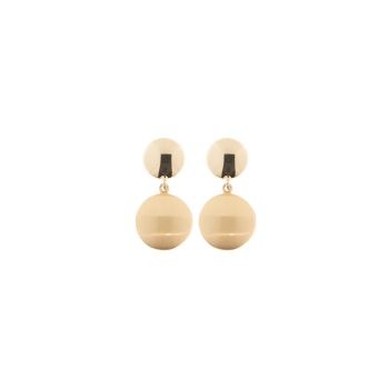 Aquaforte Gold Disc Drop Earrings